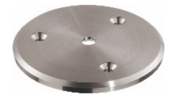 Anschraubplatten Edelstahl mit 3 Senkbohrungen